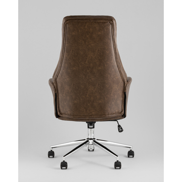 Кресло офисное TopChairs Neoma коричневый экокожа