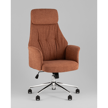 Кресло офисное TopChairs Neoma терракотовый ткань