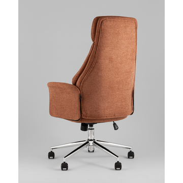 Кресло офисное TopChairs Neoma терракотовый ткань