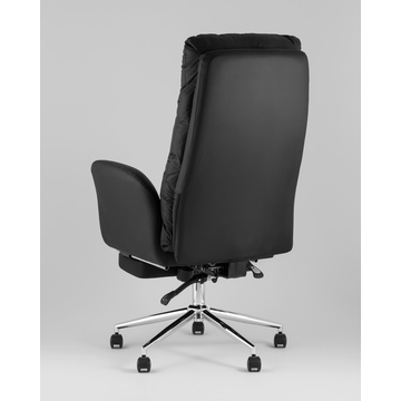 Кресло руководителя TopChairs Solid NC с оттоманкой черный