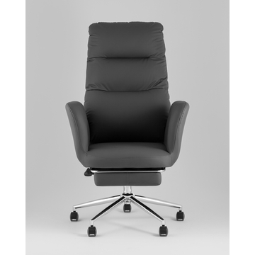 Кресло руководителя TopChairs Solid NC с оттоманкой серый