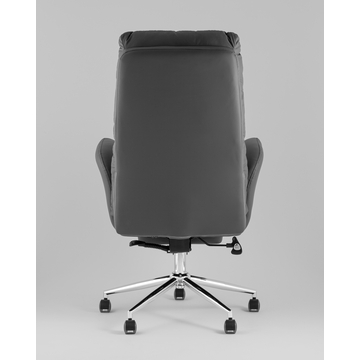 Кресло руководителя TopChairs Solid NC с оттоманкой серый