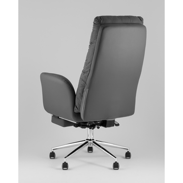 Кресло руководителя TopChairs Solid NC с оттоманкой серый