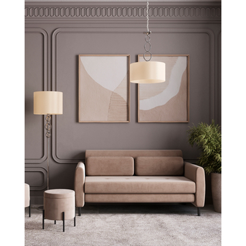 Диван-кровать прямой Барнаби велюр светло-серый