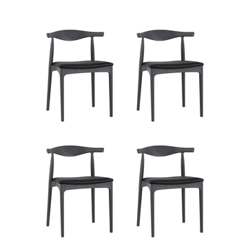 Стул Bull с мягким сиденьем серый 4 шт.