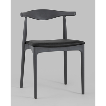 Стул Bull с мягким сиденьем серый 4 шт.