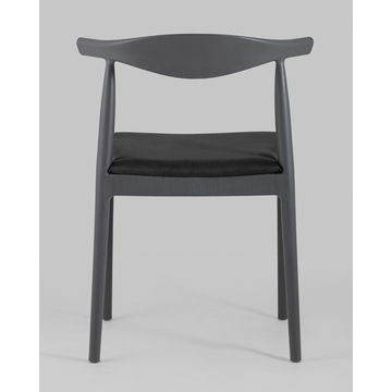 Стул Bull с мягким сиденьем серый 4 шт.