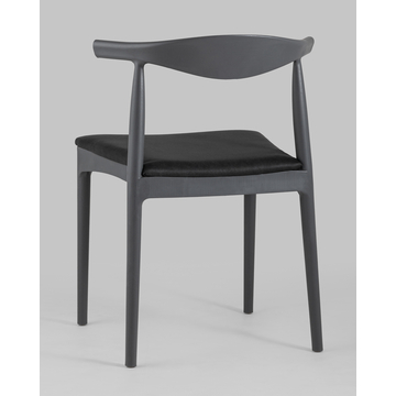 Стул Bull с мягким сиденьем серый 4 шт.