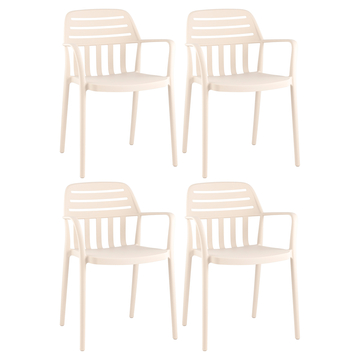 Стул Siena пластик бежевый 4 шт.