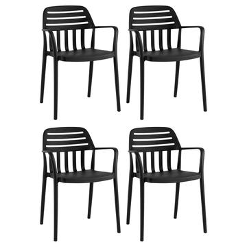 Стул Siena пластик черный 4 шт.