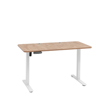 Стол с регулировкой высоты, 1 мотор, память 3 уровня высоты, 120*60 см, светлое дерево