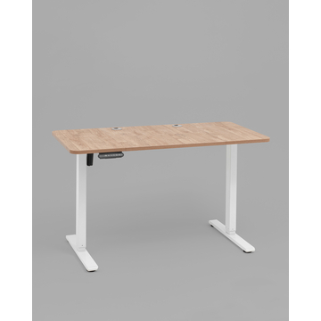 Стол с регулировкой высоты, 1 мотор, память 3 уровня высоты, 120*60 см, светлое дерево