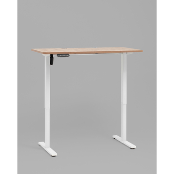 Стол с регулировкой высоты, 1 мотор, память 3 уровня высоты, 120*60 см, светлое дерево