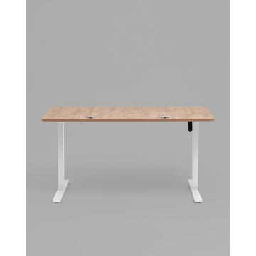 Стол с регулировкой высоты, 1 мотор, память 3 уровня высоты, 140*60 см, светлое дерево