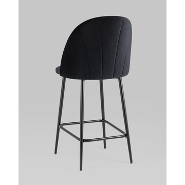 Стул полубарный Логан SN велюр черный