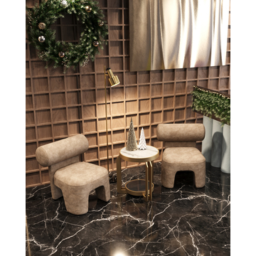 Журнальный столик Калисто 55*55 см светлая и темная керамика