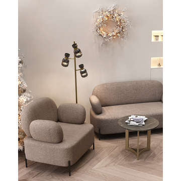 Журнальный столик Кассия 60*60 см темная керамика