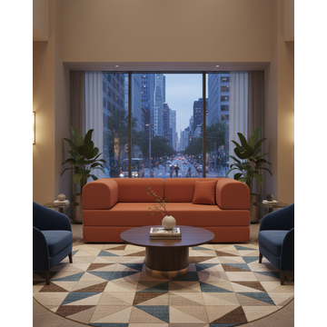 Диван SnapSofa вельвет оранжевый