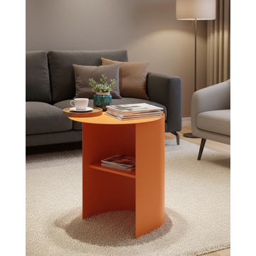 Журнальный столик Floire металл оранжевый