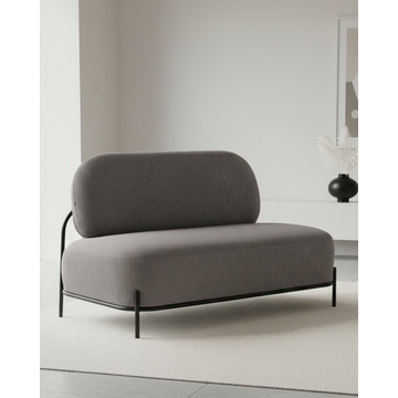 Диван Стоун велюр рельефный светло-серый