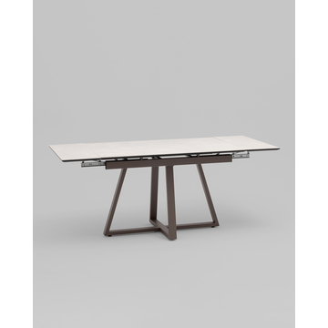 Стол Керас 120-180/80/75, столешница керамика Carmen light grey