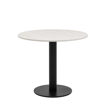 Стол круглый Фризбин D90 столешница ледяной камень основание металл черный