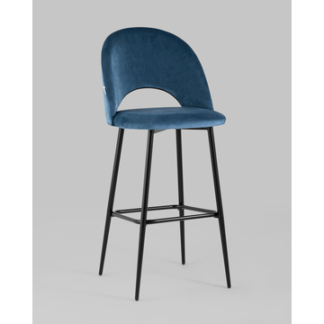 Стул барный Меган SN велюр пыльно-синий
