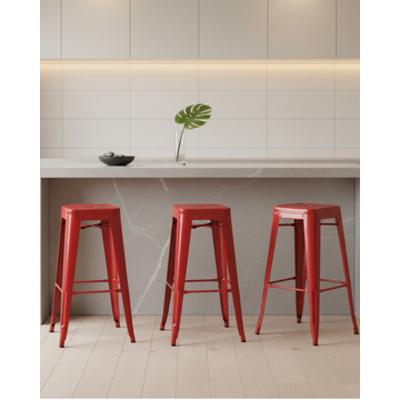 Табурет барный TOLIX красный глянцевый 4 шт