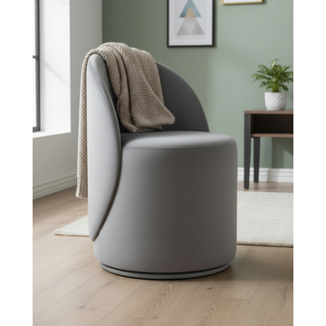 Пуф Loreen со спинкой вращающийся велюр серый