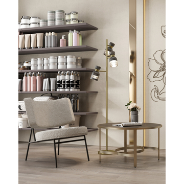 Мини-кресло District Lounge букле светло-серый