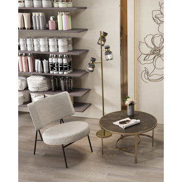 Журнальный столик Адриана 80*80 см серая керамика