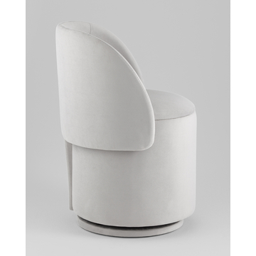 Пуф-трансформер Таунсвилл вращающийся с ящиком велюр светло-серый