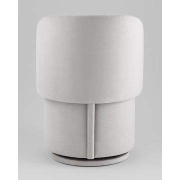 Пуф-трансформер Таунсвилл вращающийся с ящиком велюр светло-серый