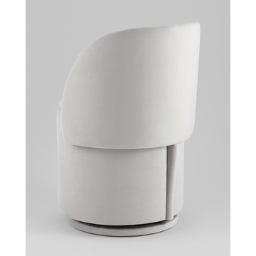 Пуф-трансформер Таунсвилл вращающийся с ящиком велюр светло-серый