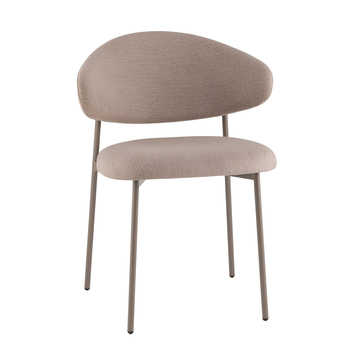 Стул Evan велюр бежевый каркас бежево-серый