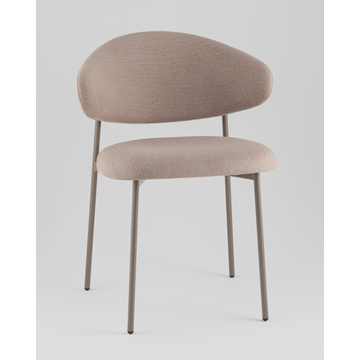 Стул Evan велюр бежевый каркас бежево-серый
