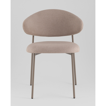 Стул Evan велюр бежевый каркас бежево-серый