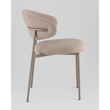 Стул Evan велюр бежевый каркас бежево-серый