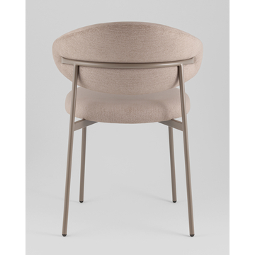 Стул Evan велюр бежевый каркас бежево-серый