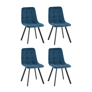 Стул Одди Original Square велюр синий (набор 4 шт)