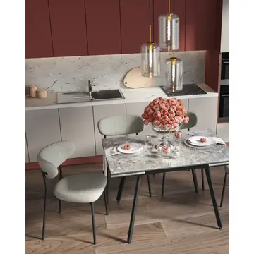 Стул обеденный Ayla светло-серый 2 шт.