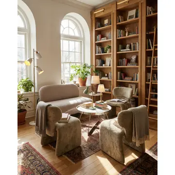 Диван Стоун new ткань букле серо-бежевый