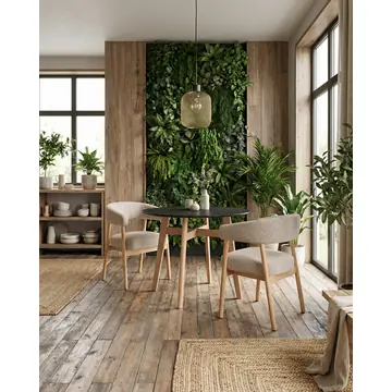 Стул обеденный Zubo с деревянными ножками бежевый