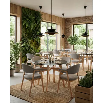 Стул обеденный Tavu с деревянными ножками серый 2 шт.