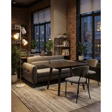 Диван-кровать прямой Барнаби велюр серый