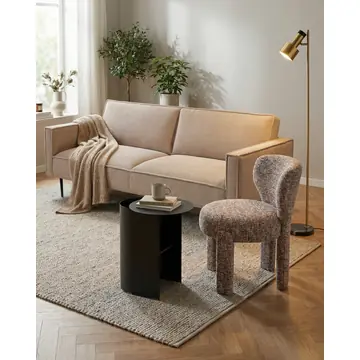 Диван прямой Кассель велюр рельефный бежевый