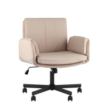 Кресло офисное TopChairs Foldo с откидными подлокотниками бежевое