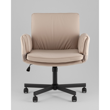 Кресло офисное TopChairs Foldo с откидными подлокотниками бежевое