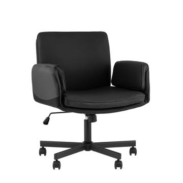 Кресло офисное TopChairs Foldo с откидными подлокотниками черное