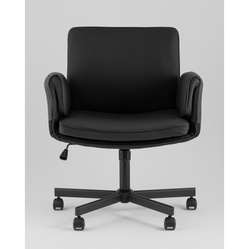 Кресло офисное TopChairs Foldo с откидными подлокотниками черное